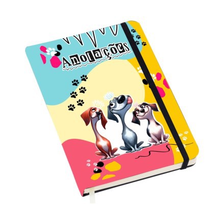  Caderneta Tipo Moleskine Com Pauta