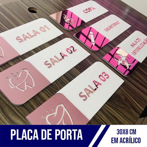 Placa em Acrílico 30x8